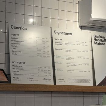 Blank Street Coffee - Matcha menu - Coffee & Tea Near Me - New York, New York