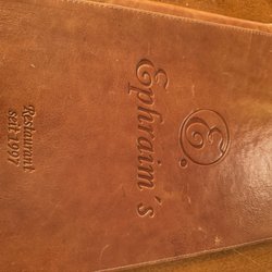 Restaurant & Cafe Ephraims - Menu cover
