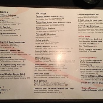 CuiZine Restaurant - Dinner menu - Seafood Near Me - Satellite Beach, Florida CuiZine Restaurant - Dinner menu - Seafood Near Me - Satellite Beach, Florida