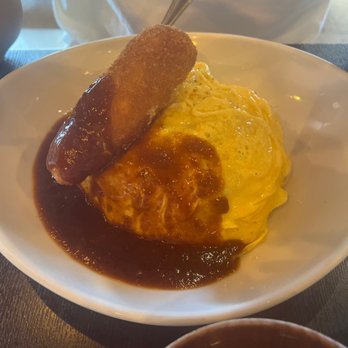 Ojiya - omurice with crab cream croquette - Japanese Near Me - Torrance, California Ojiya - omurice with crab cream croquette - Japanese Near Me - Torrance, California