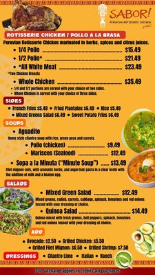 Menu photo 1 Sabor Peruvian Rotisserie Chicken Fullerton, CA