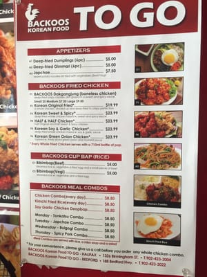 Menu photo 3 Backoos Korean ToGo Food Halifax, NS