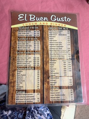 Menu photo 5 El Buen Gusto Puerto Vallarta, JAL