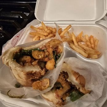 Midtown Creperie & Cafe - Shrimp po'boy - Breakfast & Brunch Near Me - Stockton, California