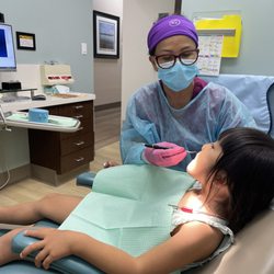 Andrew W Yap, DDS, MAGD - Yap Family Dental - Seri being so gentle counting my 4 yo's teeth