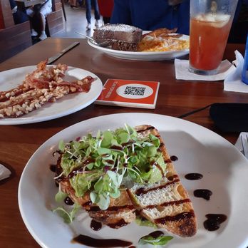 Slappy Cakes - Avocado toast and candied bacon...I get it, not the signature dish here, but still would highly recommend - Breakfast & Brunch Near Me - Lahaina, Hawaii