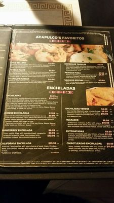 Menu photo 3 Acapulco Mexican Restaurant Newton, KS