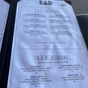 Born And Raised - Dirty menu! - Sports Bars Near Me - Las Vegas, Nevada