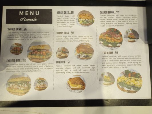 Menu photo 1 Honesto Cafe Los Angeles, CA Menu photo 1 Honesto Cafe Los Angeles, CA