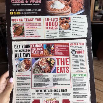 Lo-Lo’s Chicken & Waffles - Menu - Southern Near Me - Grapevine, Texas