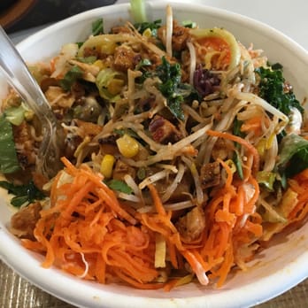 BIBIBOP Asian Grill - Bowl with black rice sprouts spicy chicken carrots corn lettuce kale radish Siracha and yum yum sauce. - Asian Fusion Near Me - Columbus, Ohio BIBIBOP Asian Grill - Bowl with black rice sprouts spicy chicken carrots corn lettuce kale radish Siracha and yum yum sauce. - Asian Fusion Near Me - Columbus, Ohio