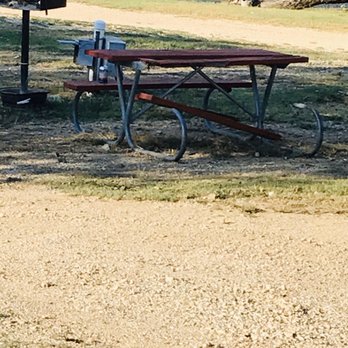 Waco North RV Park - Broken table in site assigned to family with small kids. - Campgrounds Near Me - West, Texas Waco North RV Park - Broken table in site assigned to family with small kids. - Campgrounds Near Me - West, Texas