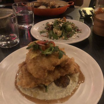 SoCal Kitchen + Bar - Crispy skate with brussels sprouts - New American Near Me - Columbus, Ohio SoCal Kitchen + Bar - Crispy skate with brussels sprouts - New American Near Me - Columbus, Ohio