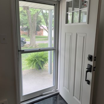 JT Doors - Front steel entry door with new storm door - Door Sales/Installation Near Me