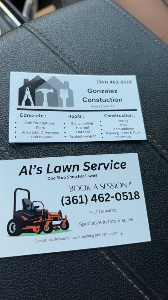 Slide of AL’s Lawn Service & Gonzalez Construction