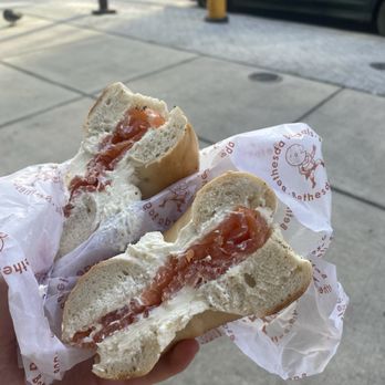Bethesda Bagels - Plain bagel with cream cheese and lox - Bagels Near Me - Arlington, Virginia Bethesda Bagels - Plain bagel with cream cheese and lox - Bagels Near Me - Arlington, Virginia