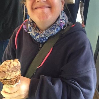 Cool Moose Ice Cream - a woman holding a cone of ice cream - Ice Cream & Frozen Yogurt Near Me - Alliston, Ontario