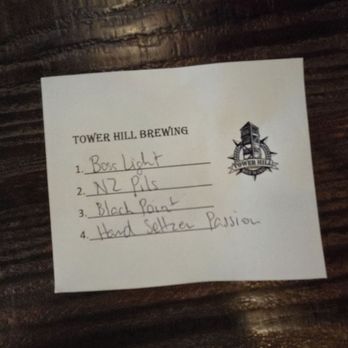 Tower Hill Brewing - My flight choices - Breweries Near Me - South Kingstown, Rhode Island Tower Hill Brewing - My flight choices - Breweries Near Me - South Kingstown, Rhode Island
