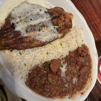 Pappadeaux Seafood Kitchen - Blackened Catfish Red Beans & Rice - Cajun/Creole Near Me - Norcross, Georgia Pappadeaux Seafood Kitchen - Blackened Catfish Red Beans & Rice - Cajun/Creole Near Me - Norcross, Georgia