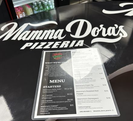 Menu photo 1 Mamma Dora's Pizzeria Miami, FL