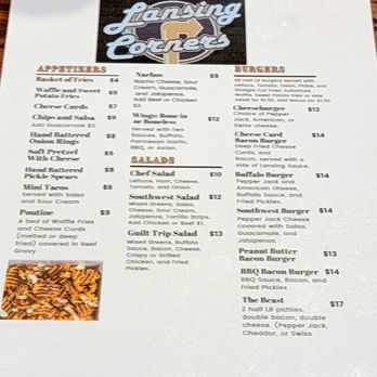 Lansing Corners Bar & Grill - Menu page 1 - Bars Near Me - Austin, Minnesota Lansing Corners Bar & Grill - Menu page 1 - Bars Near Me - Austin, Minnesota