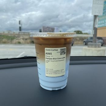 Cotti Coffee - Pampas Blue Coconut Latte - Coffee & Tea Near Me - Rowland Heights, California