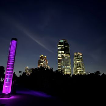 Miami Beach Boardwalk - Light sculptures on the path - Beaches Near Me