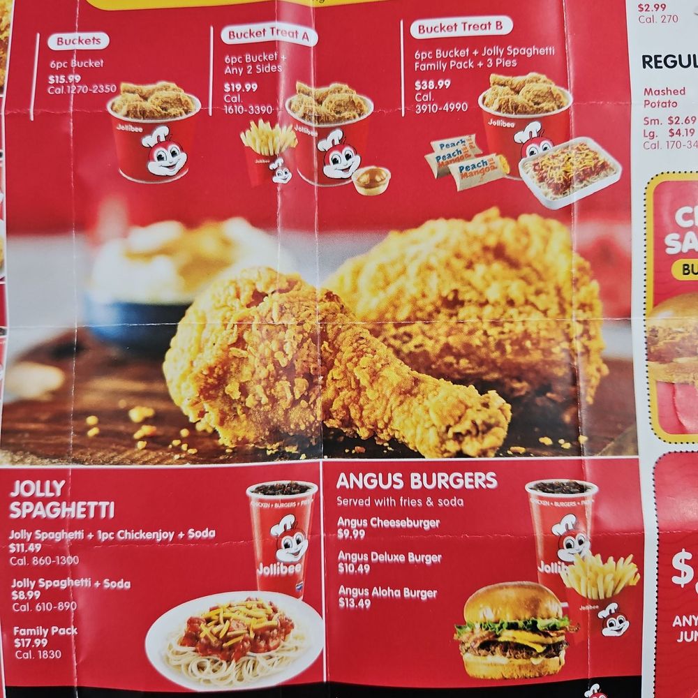 Jollibee - Menu - Filipino Near Me - Newark, New Jersey