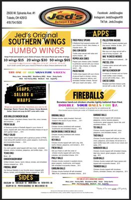 Menu photo 2 Jeds Douglas Toledo, OH