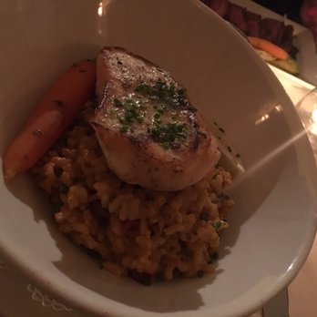 Ma Maison - Halibut with lobster risotto - French Near Me - Boston, Massachusetts Ma Maison - Halibut with lobster risotto - French Near Me - Boston, Massachusetts