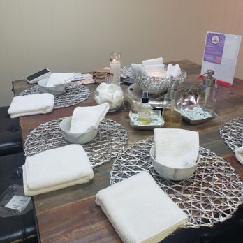 Ayanna Denise - Setup station for a group of spray facials - Cosmetics & Beauty Supply Near Me - Albuquerque, New Mexico
