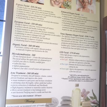 Venus  Spa - Price of facial. - Skin Care Near Me - Westminster, California