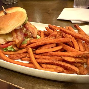 Dave & Buster's Springfield - Crispy Chicken Sandwich with sweet potato fries - American Near Me - Springfield, Virginia