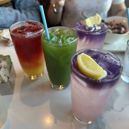 Health drinks, purple haze, kale apple, ginger tumeric