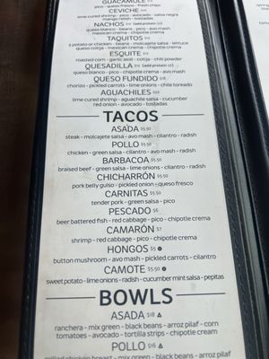 Menu photo 5 Kalaveras Redondo Beach, CA