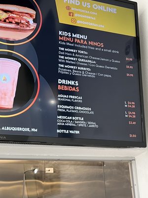 Menu photo 5 DonTortas Albuquerque, NM
