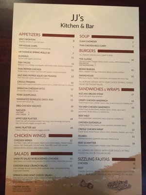 Menu photo 2 JJ's Kitchen & Bar Red Deer, AB Menu photo 2 JJ's Kitchen & Bar Red Deer, AB