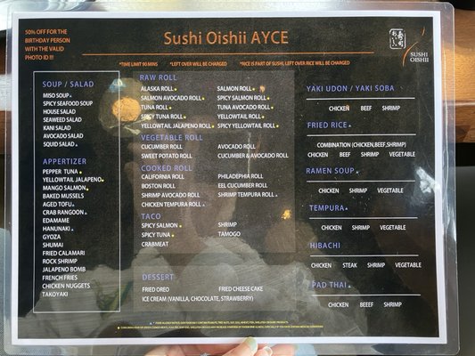 Menu photo 8 Sushi Oishii AYCE Herndon, VA Menu photo 8 Sushi Oishii AYCE Herndon, VA
