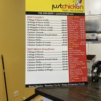 Just Chicken - Good menu - Chicken Wings Near Me - Las Vegas, Nevada Just Chicken - Good menu - Chicken Wings Near Me - Las Vegas, Nevada
