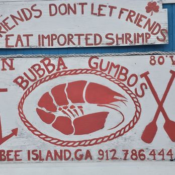Bubba Gumbo's - Bubba Gumbo's sign - Seafood Near Me - Tybee Island, Georgia
