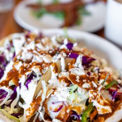 Kitchenette - Breakfast Tacos ($16) Messy but delicious!