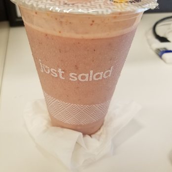 Just Salad - Strawberry banana smoothie - Salad Near Me - New York, New York Just Salad - Strawberry banana smoothie - Salad Near Me - New York, New York