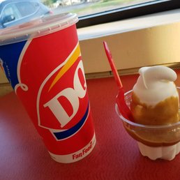 Strawberry Watermelon Julius and a peanut butter sundae