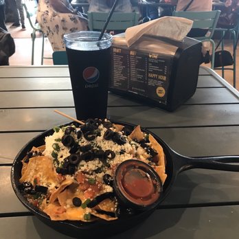 Wooly's - Nacho skillet & soda. - Seafood Near Me - Pismo Beach, California Wooly's - Nacho skillet & soda. - Seafood Near Me - Pismo Beach, California