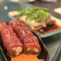 Ming Seafood Restaurant - Shrimp and asparagus roll