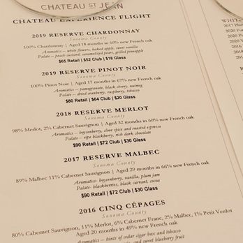 Chateau St Jean - Sunday, May 7th, 2023 - Chateau Experience Flight - Wineries Near Me - Kenwood, California