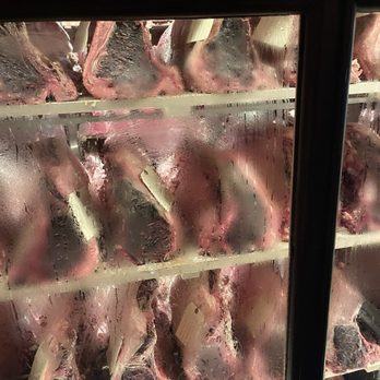 Gallaghers Steakhouse - Steaks displayed in cooler - Steakhouses Near Me - New York, New York