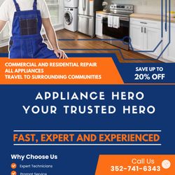 Appliance Hero - Fall into savings with Appliance Hero Florida! Enjoy a fantastic 20% off on all services - your appliances, your heroes, your savings!