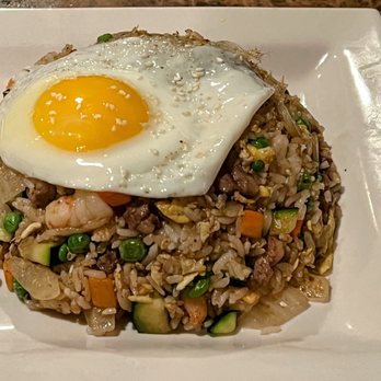 Tree Garden Korean Restaurant - Fried rice with fried egg on top. Yummy. - Korean Near Me - Houston, Texas Tree Garden Korean Restaurant - Fried rice with fried egg on top. Yummy. - Korean Near Me - Houston, Texas