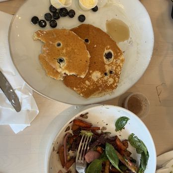 Cafe Seventy Two - Traditional Pancakes with blueberries and Budha Bowl - Breakfast & Brunch Near Me - Ewing, New Jersey